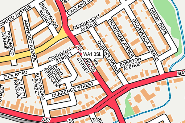 WA1 3SL map - OS OpenMap – Local (Ordnance Survey)