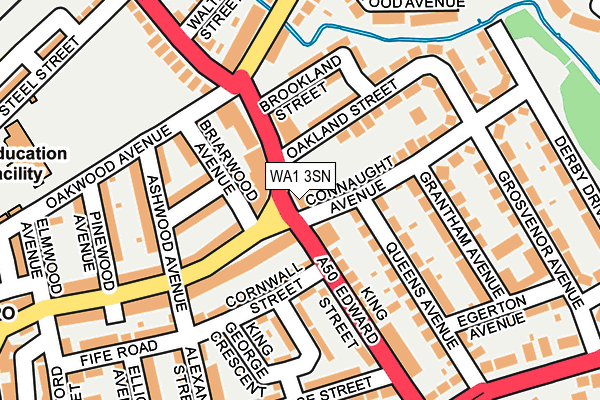 WA1 3SN map - OS OpenMap – Local (Ordnance Survey)