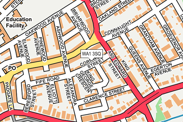 WA1 3SQ map - OS OpenMap – Local (Ordnance Survey)