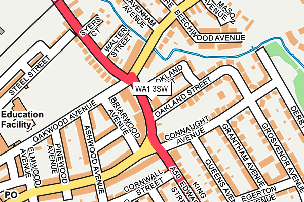 WA1 3SW map - OS OpenMap – Local (Ordnance Survey)