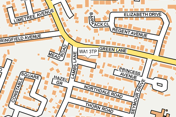 WA1 3TP map - OS OpenMap – Local (Ordnance Survey)