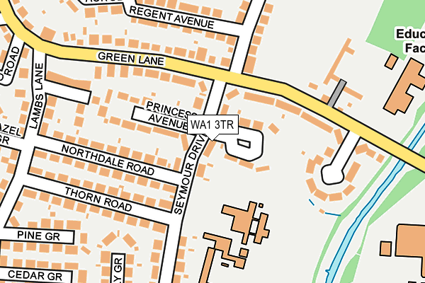 WA1 3TR map - OS OpenMap – Local (Ordnance Survey)