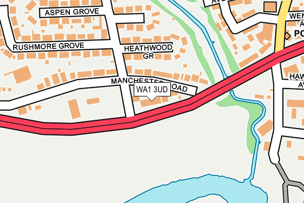 WA1 3UD map - OS OpenMap – Local (Ordnance Survey)