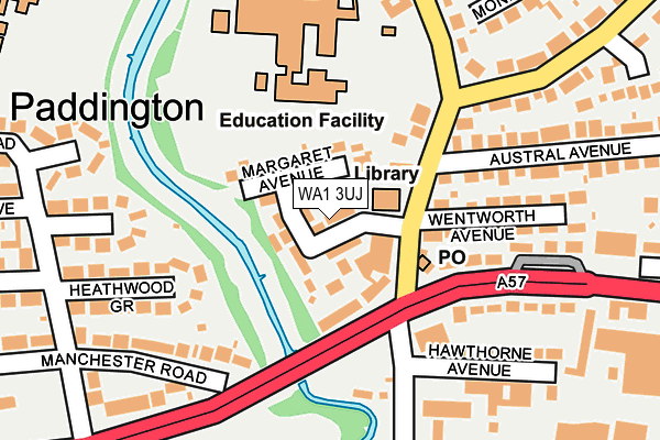 WA1 3UJ map - OS OpenMap – Local (Ordnance Survey)