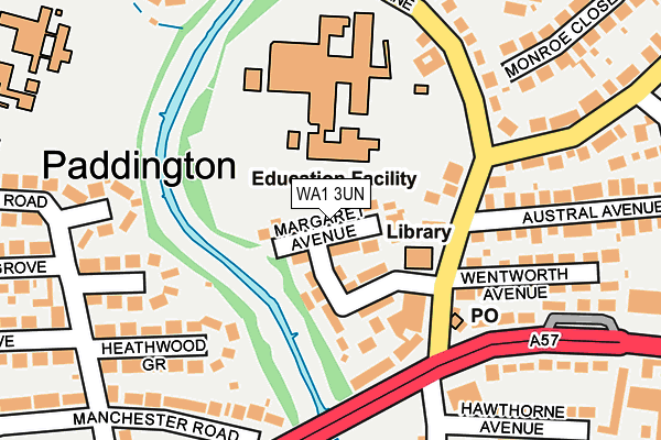 WA1 3UN map - OS OpenMap – Local (Ordnance Survey)