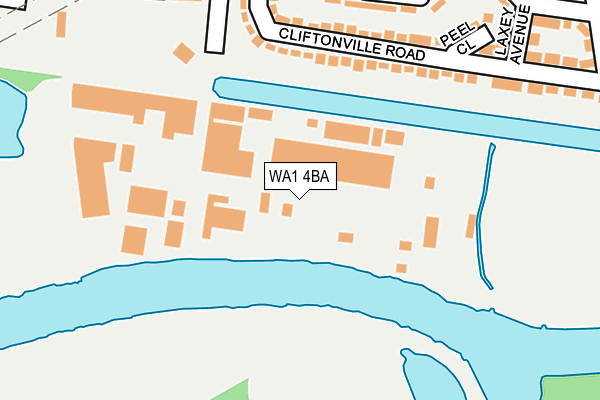 WA1 4BA map - OS OpenMap – Local (Ordnance Survey)