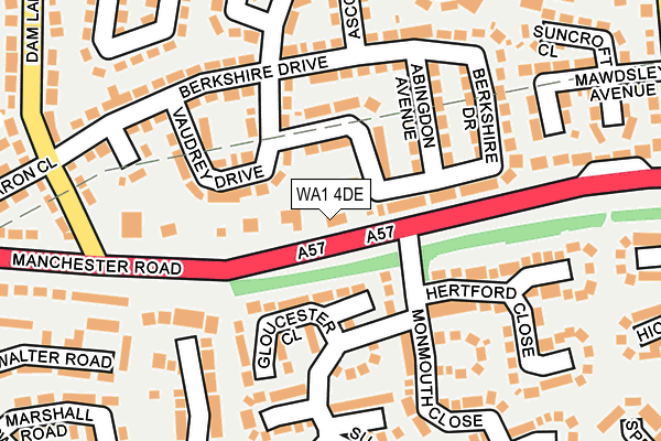 WA1 4DE map - OS OpenMap – Local (Ordnance Survey)