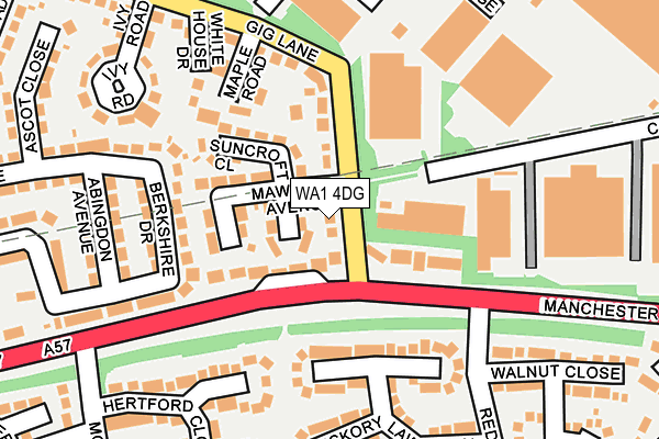 WA1 4DG map - OS OpenMap – Local (Ordnance Survey)