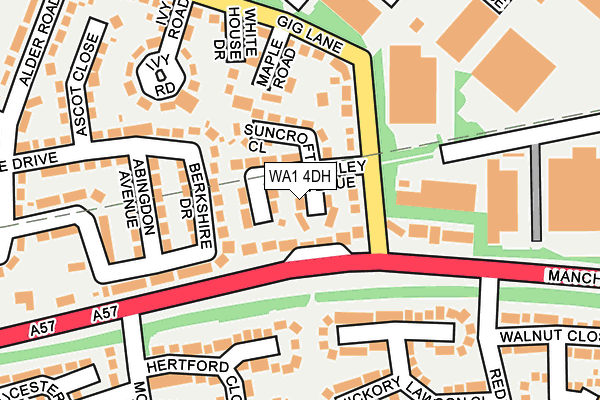 WA1 4DH map - OS OpenMap – Local (Ordnance Survey)