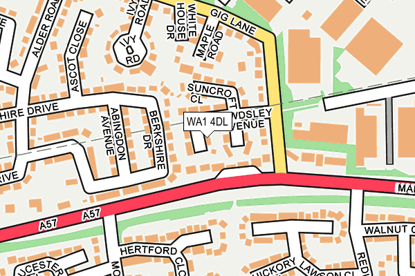 WA1 4DL map - OS OpenMap – Local (Ordnance Survey)