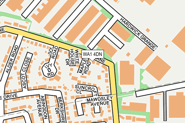 WA1 4DN map - OS OpenMap – Local (Ordnance Survey)