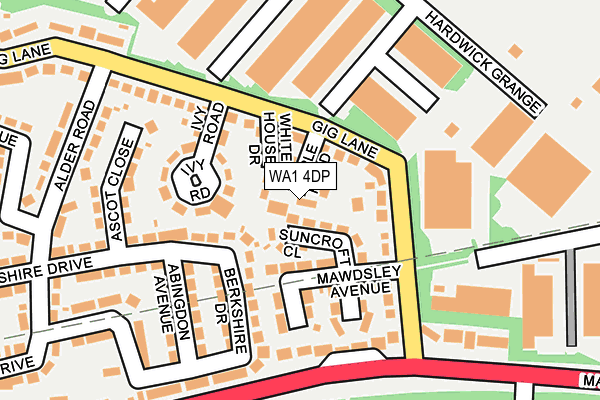 WA1 4DP map - OS OpenMap – Local (Ordnance Survey)