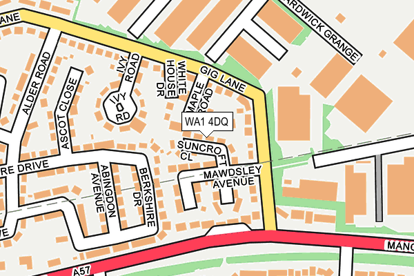 WA1 4DQ map - OS OpenMap – Local (Ordnance Survey)