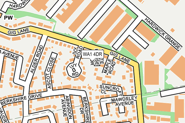 WA1 4DR map - OS OpenMap – Local (Ordnance Survey)