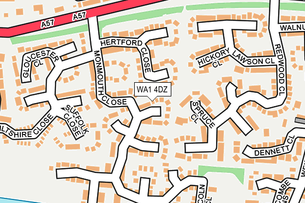 WA1 4DZ map - OS OpenMap – Local (Ordnance Survey)