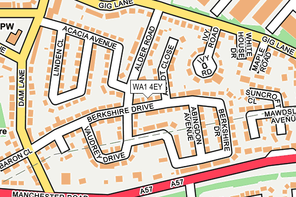 WA1 4EY map - OS OpenMap – Local (Ordnance Survey)