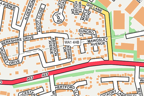 WA1 4HB map - OS OpenMap – Local (Ordnance Survey)