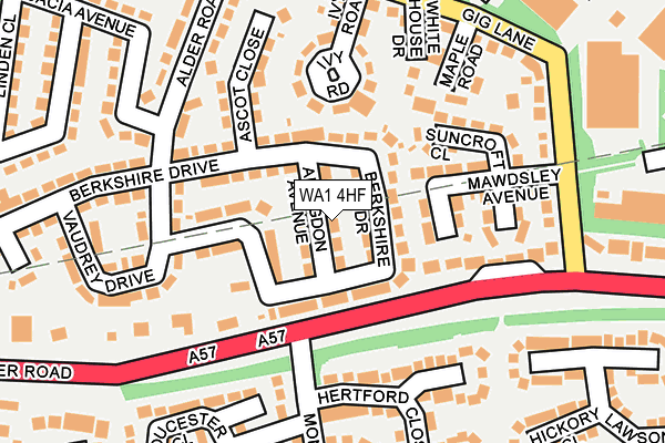 WA1 4HF map - OS OpenMap – Local (Ordnance Survey)
