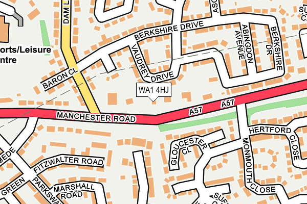 WA1 4HJ map - OS OpenMap – Local (Ordnance Survey)