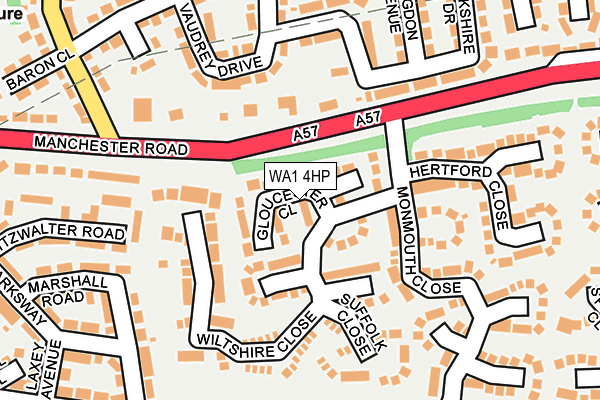 WA1 4HP map - OS OpenMap – Local (Ordnance Survey)