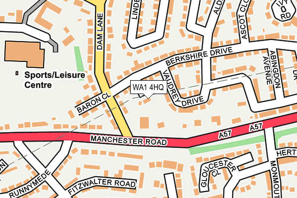 WA1 4HQ map - OS OpenMap – Local (Ordnance Survey)