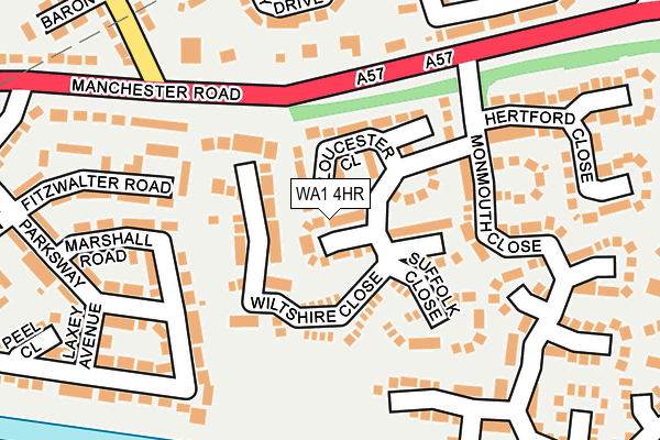 WA1 4HR map - OS OpenMap – Local (Ordnance Survey)