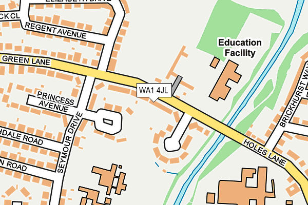 WA1 4JL map - OS OpenMap – Local (Ordnance Survey)