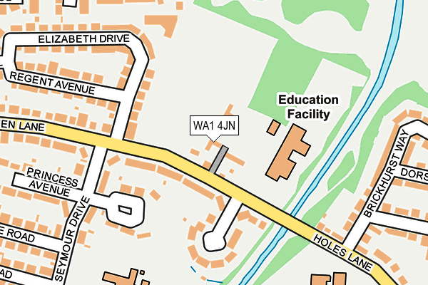 WA1 4JN map - OS OpenMap – Local (Ordnance Survey)