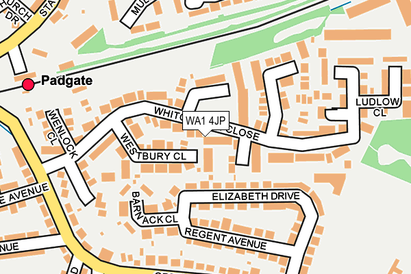 WA1 4JP map - OS OpenMap – Local (Ordnance Survey)