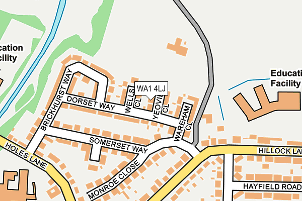 WA1 4LJ map - OS OpenMap – Local (Ordnance Survey)
