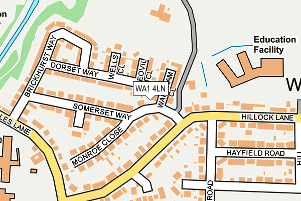 WA1 4LN map - OS OpenMap – Local (Ordnance Survey)