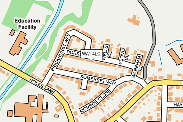WA1 4LQ map - OS OpenMap – Local (Ordnance Survey)