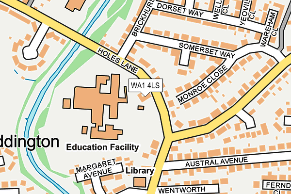 WA1 4LS map - OS OpenMap – Local (Ordnance Survey)