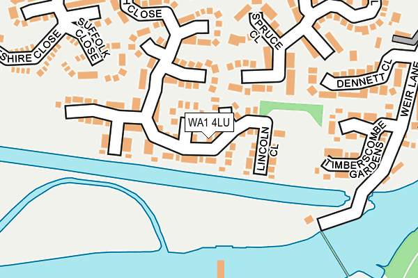 WA1 4LU map - OS OpenMap – Local (Ordnance Survey)