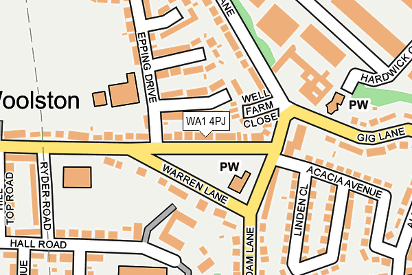 Map of THE WOOLSTON STYLE ROOM LIMITED at local scale