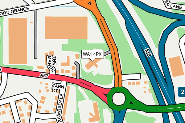 WA1 4PX map - OS OpenMap – Local (Ordnance Survey)