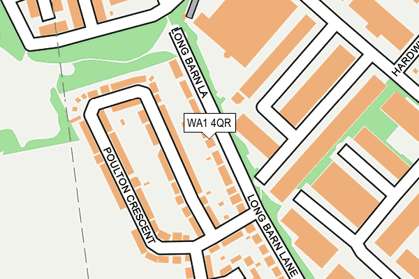 WA1 4QR map - OS OpenMap – Local (Ordnance Survey)