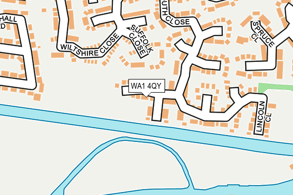 WA1 4QY map - OS OpenMap – Local (Ordnance Survey)