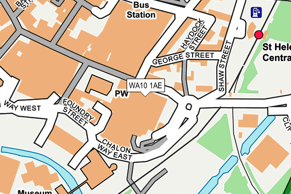 WA10 1AE map - OS OpenMap – Local (Ordnance Survey)