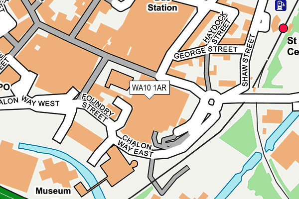 WA10 1AR map - OS OpenMap – Local (Ordnance Survey)