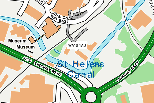 WA10 1AU map - OS OpenMap – Local (Ordnance Survey)