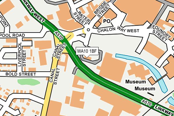 WA10 1BF map - OS OpenMap – Local (Ordnance Survey)