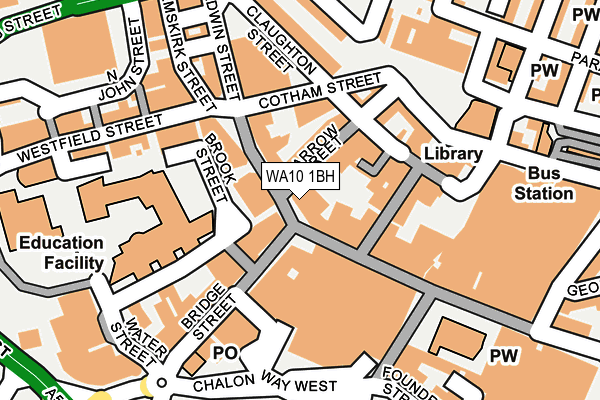 WA10 1BH map - OS OpenMap – Local (Ordnance Survey)