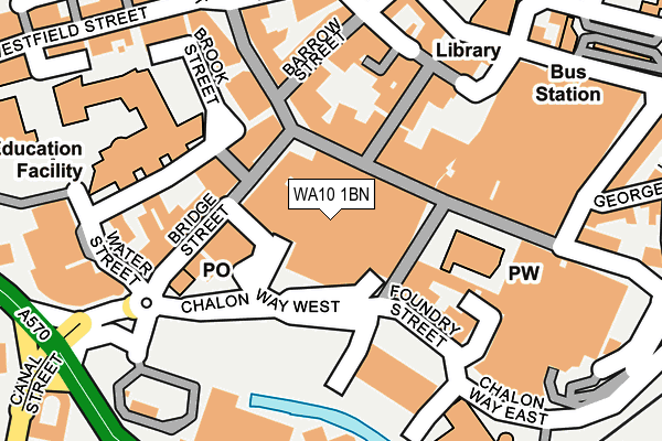 WA10 1BN map - OS OpenMap – Local (Ordnance Survey)