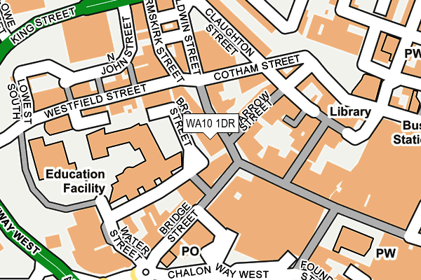 WA10 1DR map - OS OpenMap – Local (Ordnance Survey)