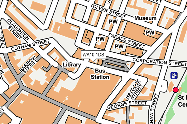 WA10 1DS map - OS OpenMap – Local (Ordnance Survey)