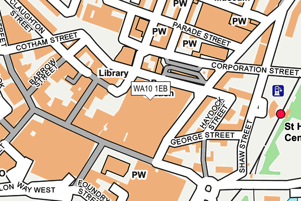 WA10 1EB map - OS OpenMap – Local (Ordnance Survey)