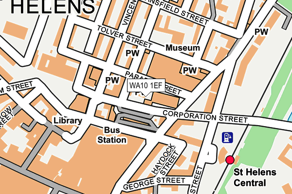 WA10 1EF map - OS OpenMap – Local (Ordnance Survey)