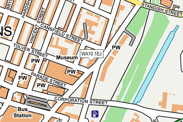 WA10 1EJ map - OS OpenMap – Local (Ordnance Survey)