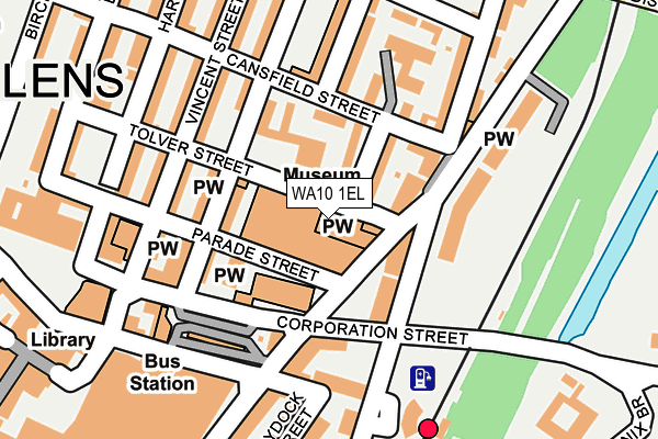 WA10 1EL map - OS OpenMap – Local (Ordnance Survey)